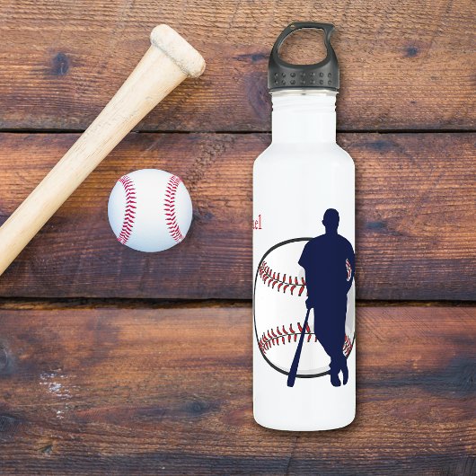 Bouteille D'eau Joueur de baseball personnalisé