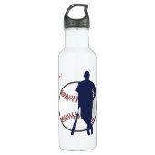 Bouteille D'eau Joueur de baseball personnalisé (Devant)