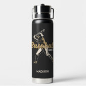 Bouteille D'eau Joueur de baseball personnalisé et couleur (Arrière)