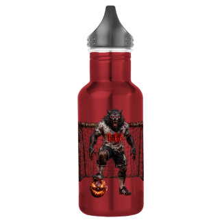 Bouteille D'eau Joueur de football loup-garou Halloween Horreur Ar