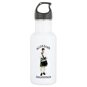 Bouteille D'eau Joueur de tambour écossais - Kilt vert