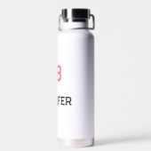 Bouteille D'eau Joueur rose moderne Nom Jersey Numéro Sports (Arrière)