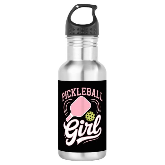 Bouteille D'eau Joueuse de pickleball fille (Devant)