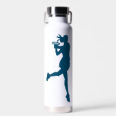 Bouteille D'eau Joueuse de tennis de style bleu personnalisée (Avant)