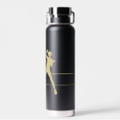 Bouteille D'eau Joueuse de tennis Monogram Gold Silhouette (Arrière)