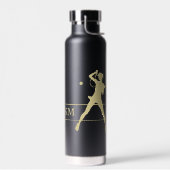 Bouteille D'eau Joueuse de tennis Monogram Gold Silhouette (Gauche)