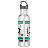 Bouteille D'eau Joueuse de volleyball Anniversaire, Joueuse de vol (Dos)