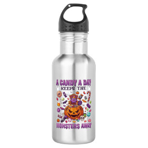 Bouteille D'eau Jour de Bonbons Éloigne les Monstres Halloween Cit