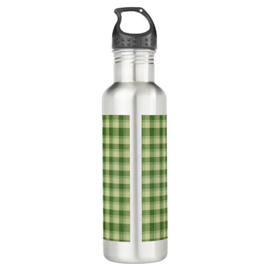 Bouteille D'eau Journée de la Saint Patrick à Plaid Vert (Dos)