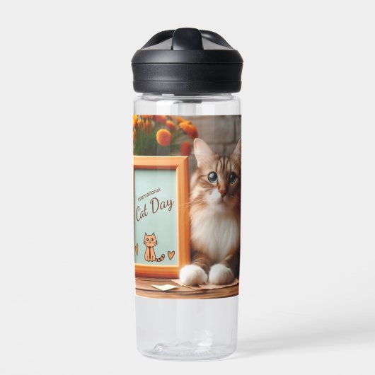 Bouteille D'eau Journée internationale du chat (Extérieur)