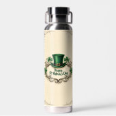 Bouteille D'eau Joyeuse fête de la Saint-Patrick, modèle de trèfle (Arrière)
