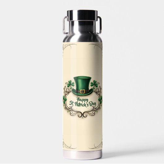 Bouteille D'eau Joyeuse fête de la Saint-Patrick, modèle de trèfle (Avant)
