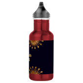 Bouteille D'eau Joyeuse Fête des Pères Texte en 3D Bold Or (Droite)