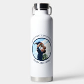 Bouteille D'eau Joyeuse Fête des Premiers Pères Photo & Texte Pers (Avant)