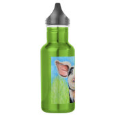 Bouteille D'eau Joyeuse peinture de petit cochon (Gauche)