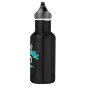 Bouteille D'eau Joyeux 1er Fête du Père Turquoise Bannière Nom du  (Droite)