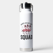 Bouteille D'eau Joyeux 4 juillet Flamingo Squad Vector Design_1 (Salle de sport)