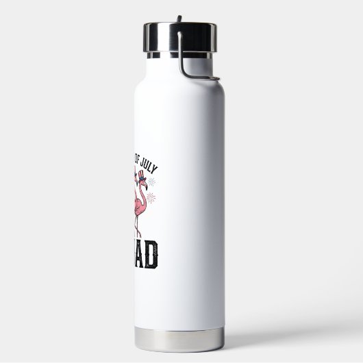 Bouteille D'eau Joyeux 4 juillet Flamingo Squad Vector Design_1 (Gym)
