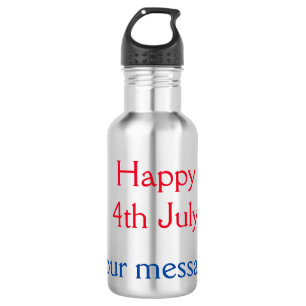 Bouteille D'eau Joyeux 4 juillet jour de l'indépendance ajoutez no