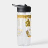 Bouteille D'eau Joyeux Anniversaire Parties scintillant d'or (Droite)