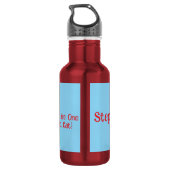 Bouteille D'eau Joyeux anniversaire Vous Cool Tabby Chat Mens Mari (Dos)