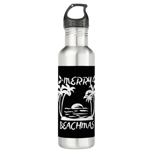 Bouteille D'eau Joyeux Noël Beachmas En Juillet (Devant)