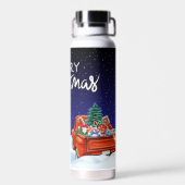 Bouteille D'eau Joyeux Noël bleu (Arrière)