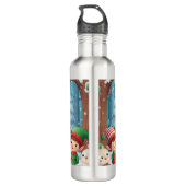 Bouteille D'eau Joyeux Noël/père Noël/neige elfes (Dos)