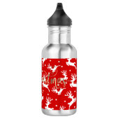 Bouteille D'eau Joyeux Noël Rénes Rouges (Droite)