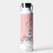 Bouteille D'eau Joyeux Noël rose (Avant)