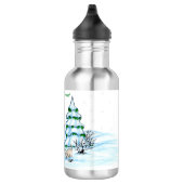 Bouteille D'eau Joyeux Noël ! Snowman avec chat et chiot (Droite)