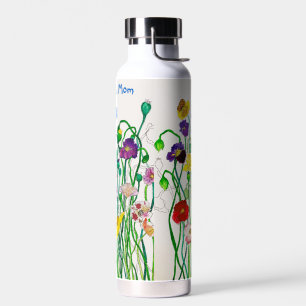 Bouteille D'eau Joyeux Pavot sauvage unique nommé