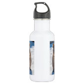 Bouteille D'eau Joyeux Quokka sur la plage en Australie, blanc (Dos)