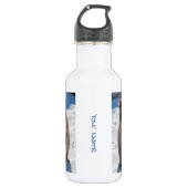 Bouteille D'eau Joyeux Quokka sur la plage en Australie, blanc (Devant)