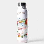 Bouteille D'eau Joyeux Rosh Hashanah Juif Nouvel An Miel & Pomme (Gauche)