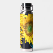Bouteille D'eau Joyeux tournesol jaune avec papillon (Arrière)