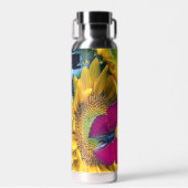 Bouteille D'eau Joyeux tournesol jaune avec papillon (Avant)