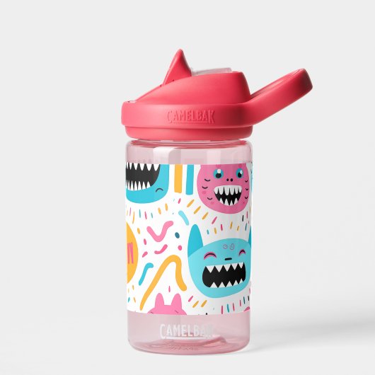 Bouteille D'eau Joyeux visage de chat et de monstre (Gauche)