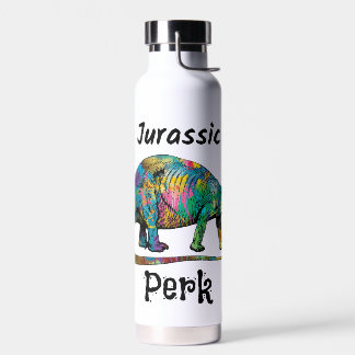 Bouteille D'eau Jurassic Perk Dinosaure Coloré Blanc