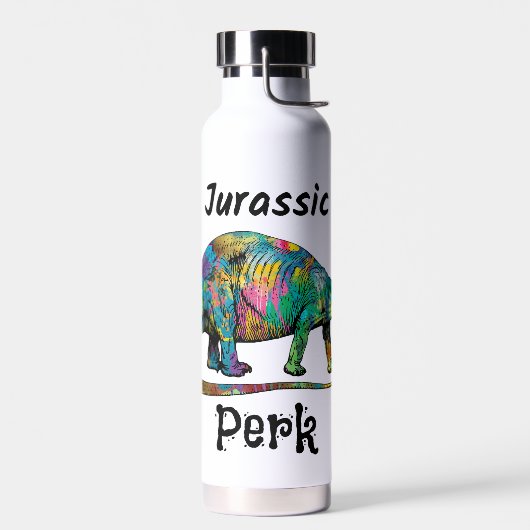 Bouteille D'eau Jurassic Perk Dinosaure Coloré Blanc (Gauche)