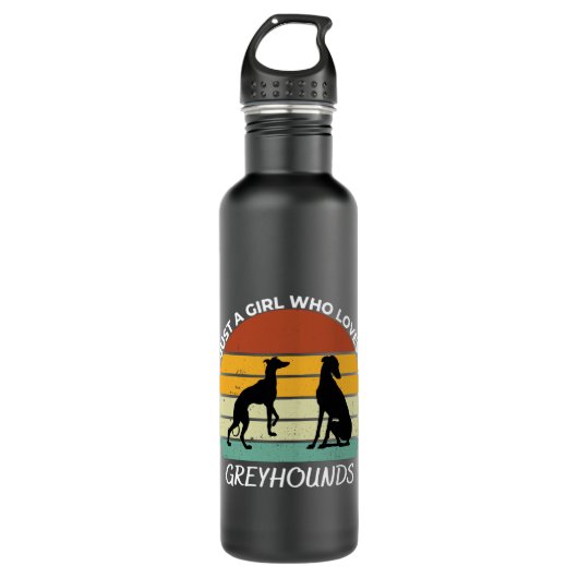 Bouteille D'eau Just a girl who loves greyhounds (Devant)