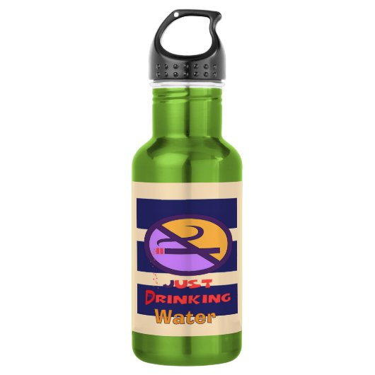 Bouteille D'eau Juste de l'eau potable verte (Devant)