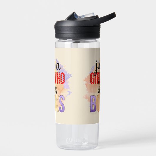 Bouteille D'eau juste fille aime les livres l'art des mots (Gauche)