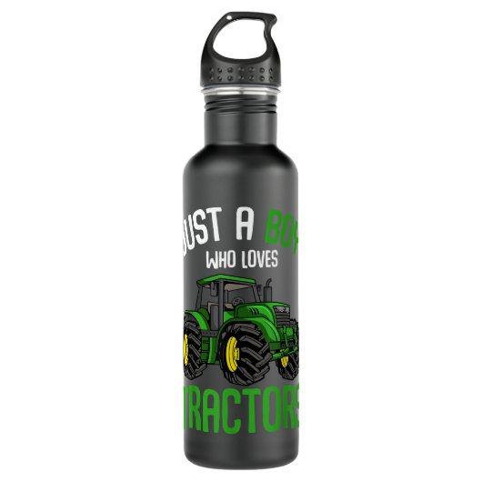 Bouteille D'eau Juste Un Garçon Qui Aime Les Tracteurs Ferme Garço (Devant)