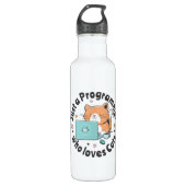 Bouteille D'eau Juste un programmeur qui aime les chats (Devant)