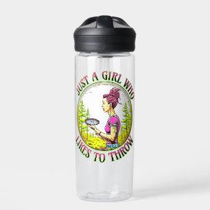 Bouteille D'eau Juste une fille qui aime lancer   Disk Golf