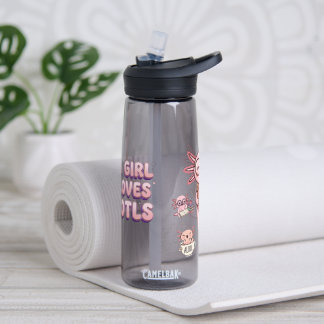 Bouteille D'eau Juste une fille qui aime les axolotls Rose enfant