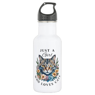 Bouteille D'eau Juste une fille qui aime les chats