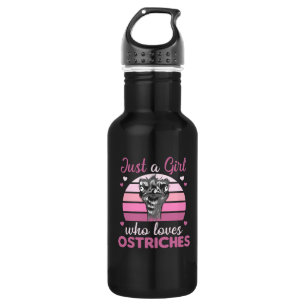 Bouteille D'eau Juste Une Fille Qui Aime Les Ostriches Mignonne Os