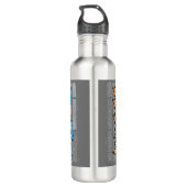 Bouteille D'eau Justin Your Name graffiti Logo Brick Wall Paint (Dos)